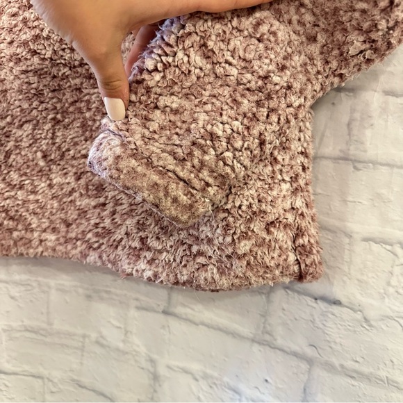 Time and Tru Pink Cozy Sherpa Quarterzip Pullover - Picture 8 of 8